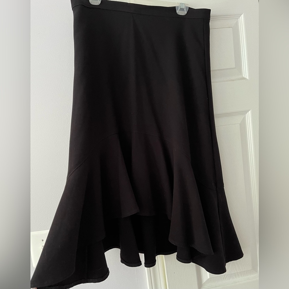 Black high low midi skirt